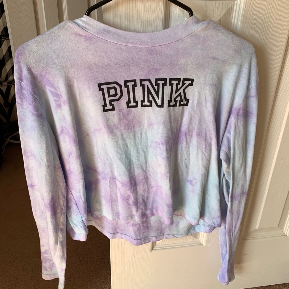 Purple & teal tie-dye shirt from PINK